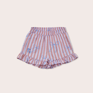 Blue Bows Carla Frill Short