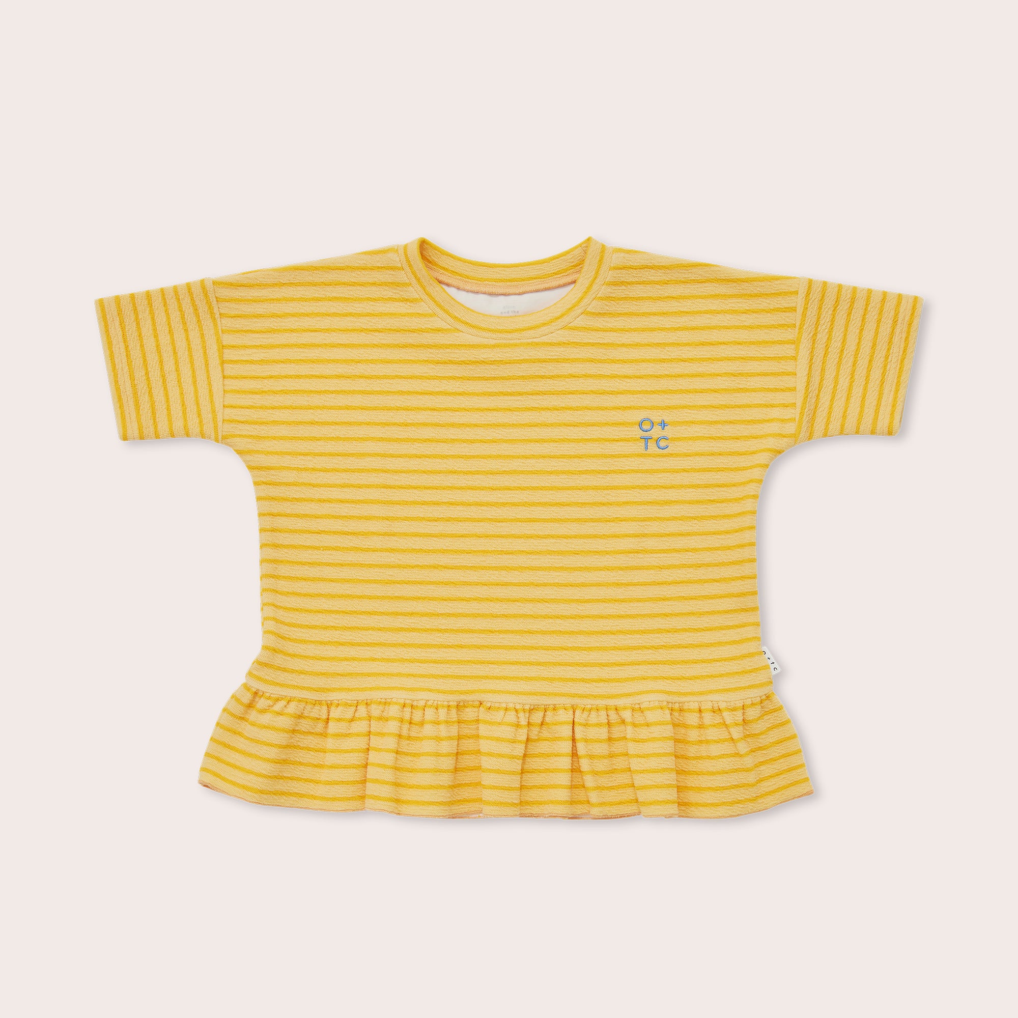 Daffodil Stripe Boxy Frill Tee