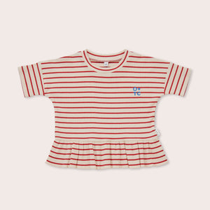 Samba Stripe Boxy Frill Tee