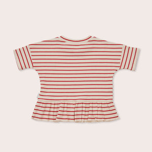 Samba Stripe Boxy Frill Tee