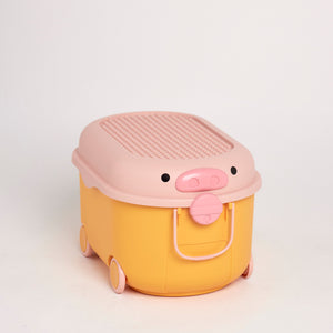 Ride A Long Storage Pig Medium (Yellow and Pink)