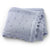 Lace Edged Knit Blanket (Blue)