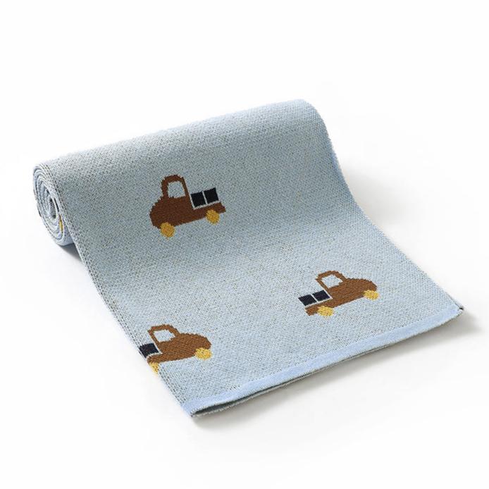 Cars Knit Blanket (Blue)