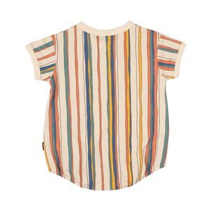 Stripe Polo Oversized Baby Bodysuit