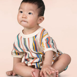 Stripe Polo Oversized Baby Bodysuit