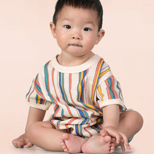 Stripe Polo Oversized Baby Bodysuit