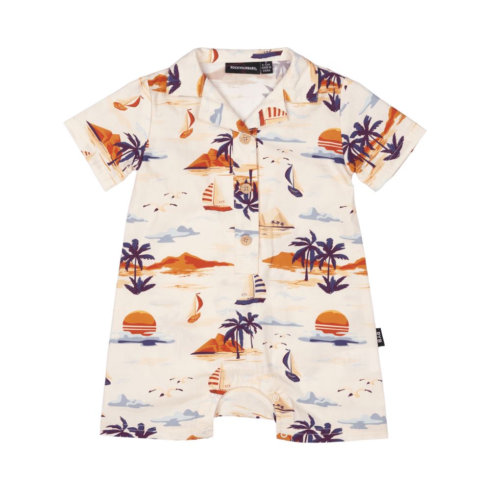 Baby boy best sale hawaiian romper