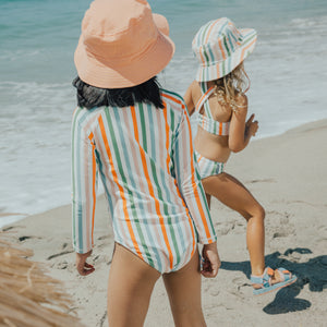 Long Sleeve Swimsuit (Summer Stripe)