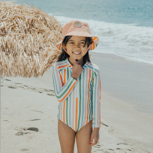 Long Sleeve Swimsuit (Summer Stripe)