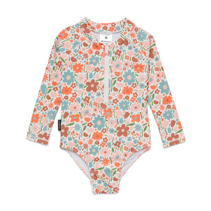 Long Sleeve Swimsuit (Flower Market)