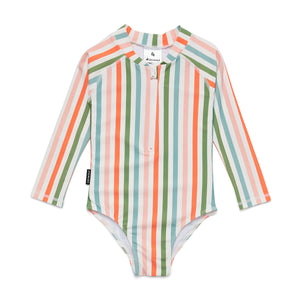 Long Sleeve Swimsuit (Summer Stripe)