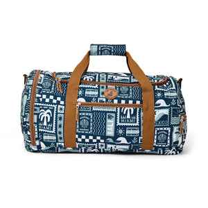 Packable Duffel Bag (Blue Postcards)