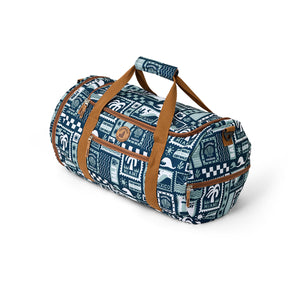 Packable Duffel Bag (Blue Postcards)