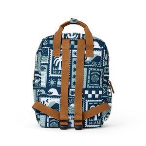 Mini Backpack (Bue Postcards)