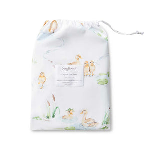 Duck Pond Organic Fitted Cot Sheet