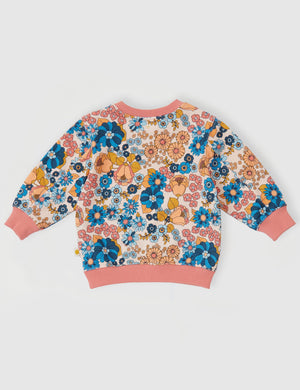 WILLA WILDFLOWER RELAXED TERRY SWEATER