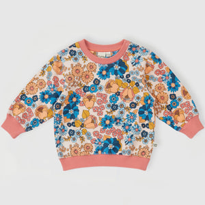 WILLA WILDFLOWER RELAXED TERRY SWEATER