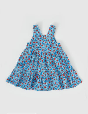 DIXIE DAISY TIERED CORDUROY PINAFORE DRESS