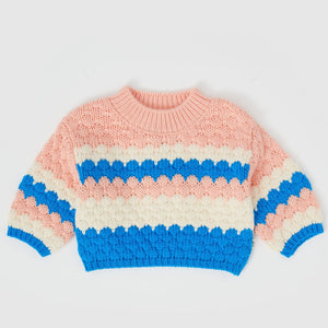 BILLIE BUBBLE KNIT JUMPER (TULIP LAKE)