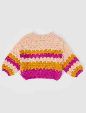 BILLIE BUBBLE KNIT JUMPER (FAIRY FLOSS/GOLDEN)