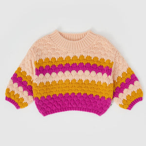 BILLIE BUBBLE KNIT JUMPER (FAIRY FLOSS/GOLDEN)