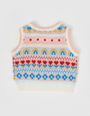 MATILDA SWEATER VEST (PEACH)