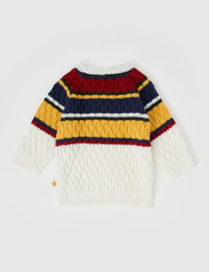 ALFIE CABLE KNIT JUMPER (CREAM)