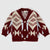 BANJO KNIT CARDIGAN (BRICK BURGUNDY)