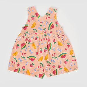 Sara Linen Shortalls Fruit Salad