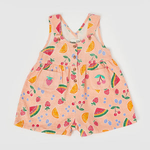 Sara Linen Shortalls Fruit Salad