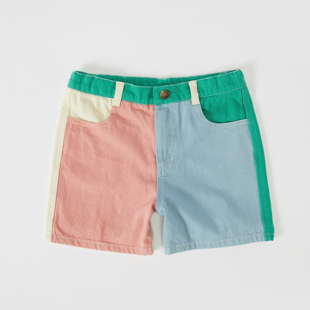 BCG Girls' Colorblock Honeycomb Shorts 3 in