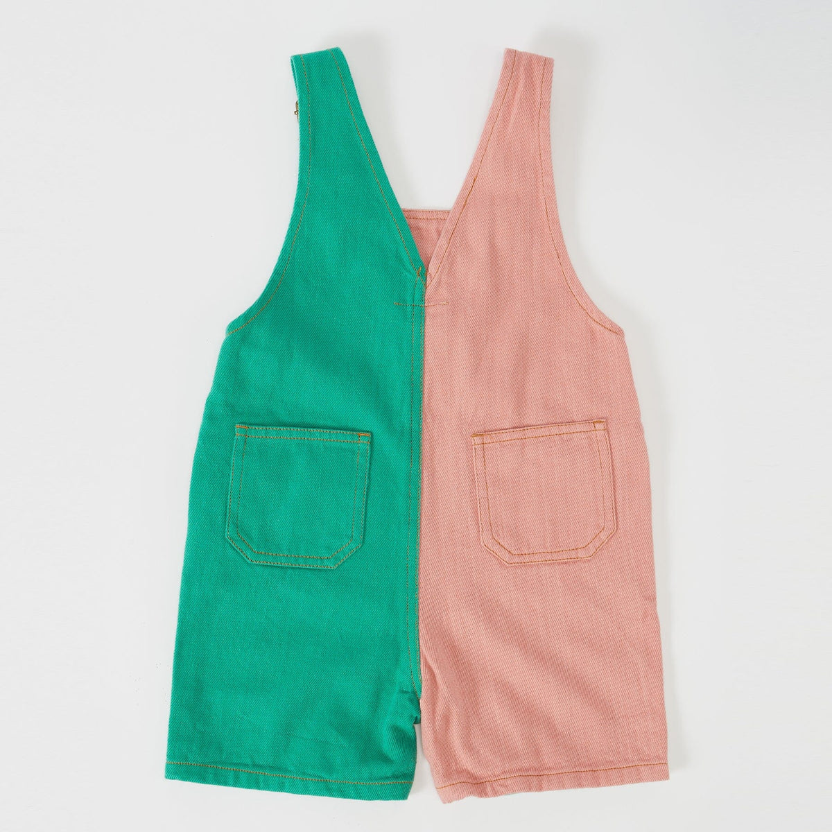 Burton Colour Block Overalls Green Rust Kawaii Kids