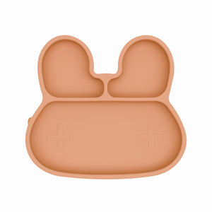 Bunny Stickie Plate (Dark Peach)