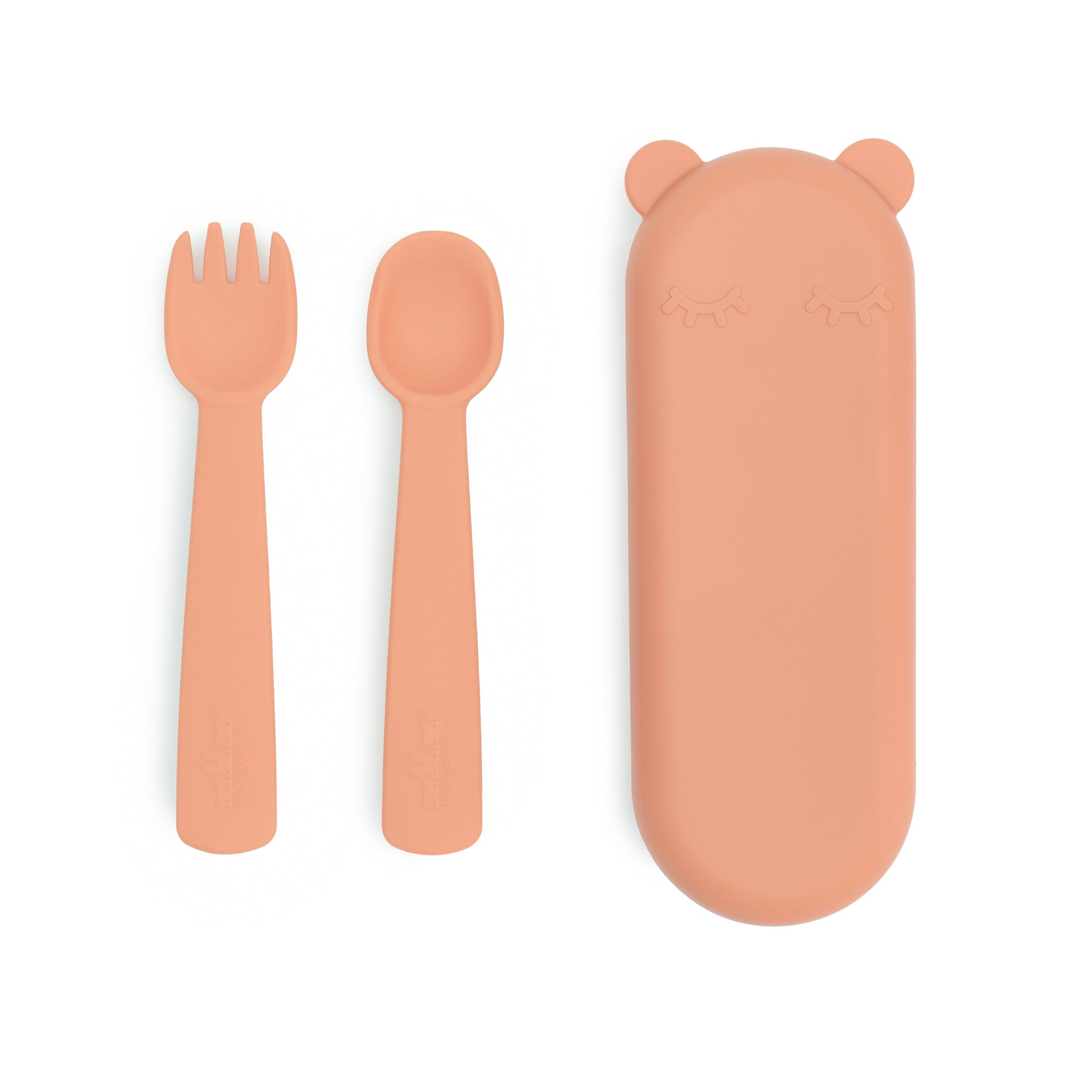 Feedie Fork & Spoon Set (Dark Peach)