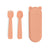 Feedie Fork & Spoon Set (Dark Peach)