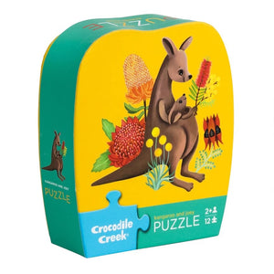 Mini Puzzle 12 PC - Kangaroo & Joey