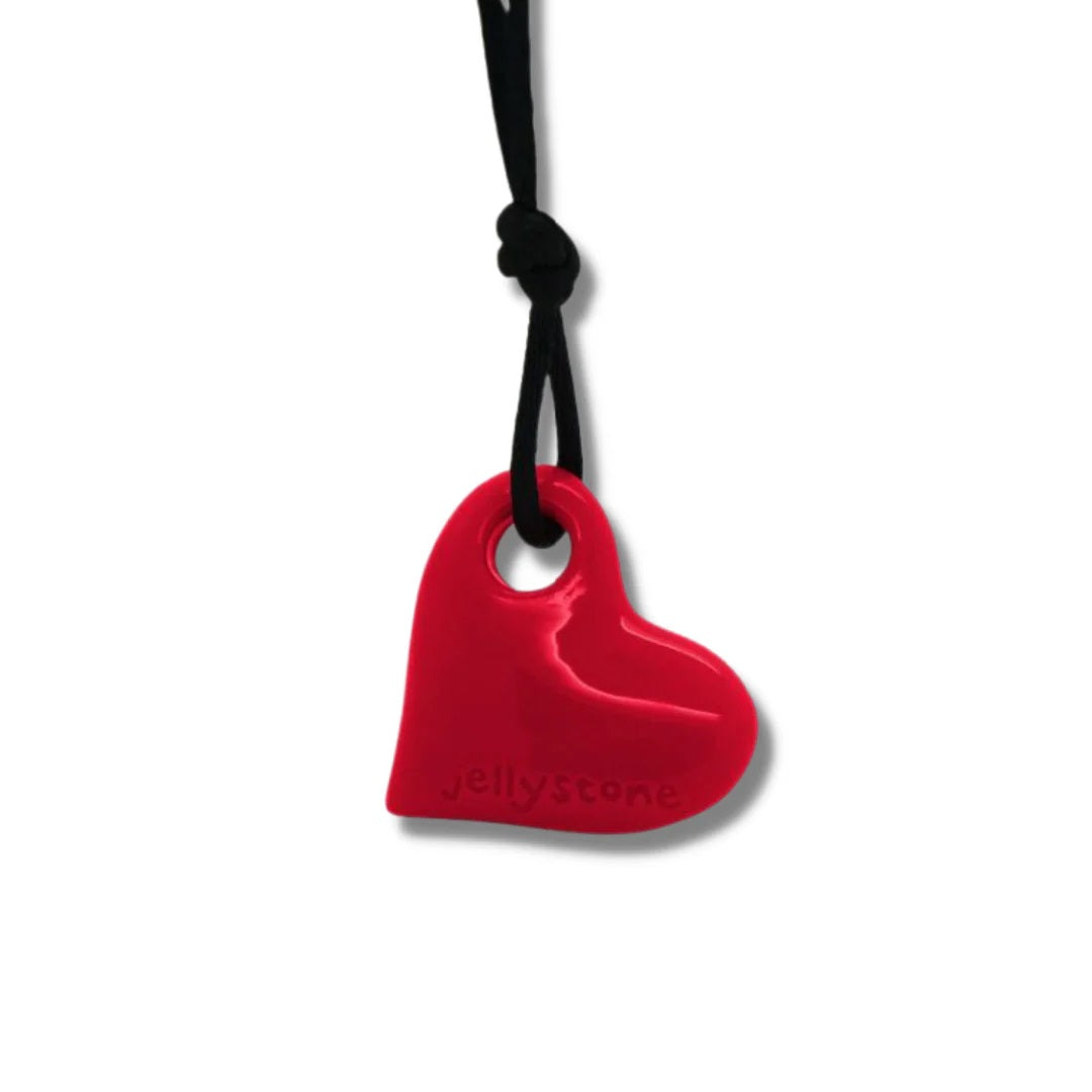 Red Heart Chew Pendant