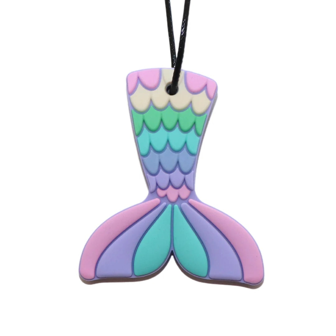 Pastel Mermaid Tail Chew Pendant