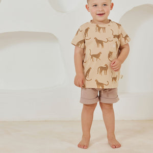 Taupe Rib Shorts