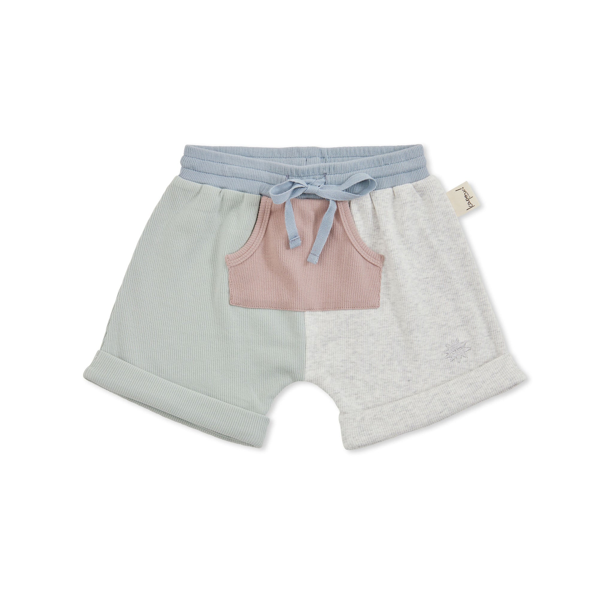 Colour Block Rib Shorts