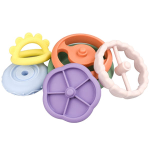 Silicone Sensory Rainbow Stacker Teether