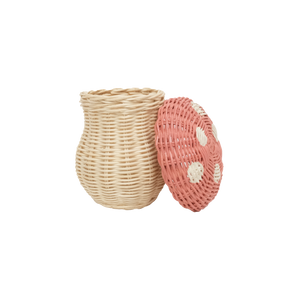 Toadstool Basket (Musk & Straw)