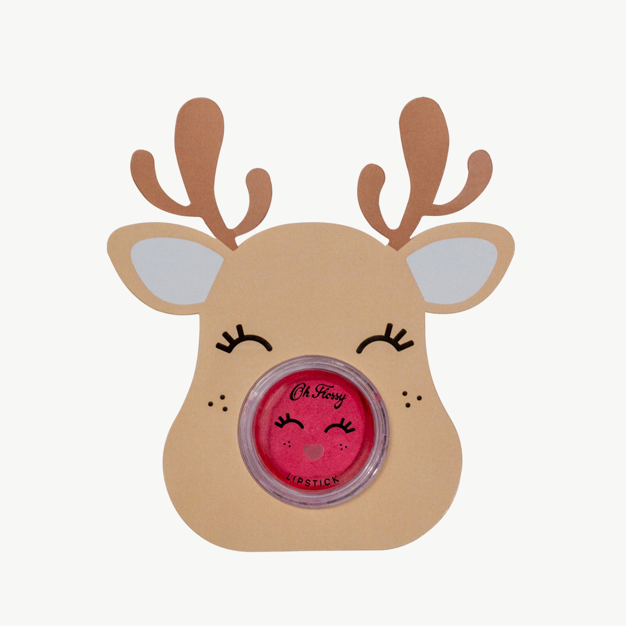 Oh Flossy Lipstick Stocking Stuffer (Rudolph- Blue Ears)