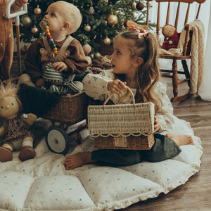 Rattan Gingerbread Casa Clutch (Natural & Straw)