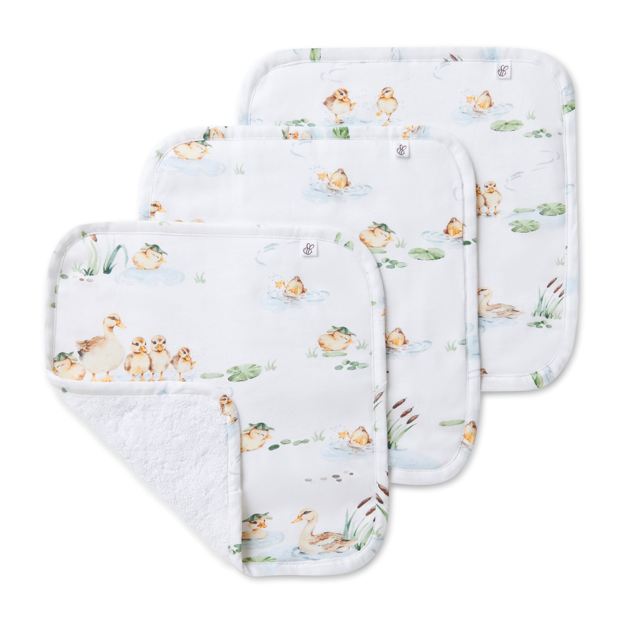 Duck Pond Organic Wash Cloths - 3 Pack