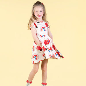 Love Bug Rainbow Waisted Dress