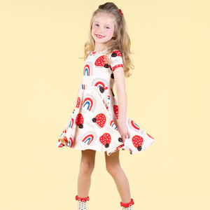 Love Bug Rainbow Waisted Dress