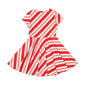 Candy Cane Stripe Waisted Dress