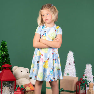 Princess Christmas Sparkle Waisted Dress