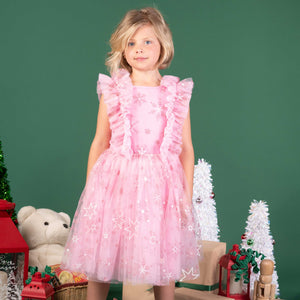 Pink Snowflake Party Dress